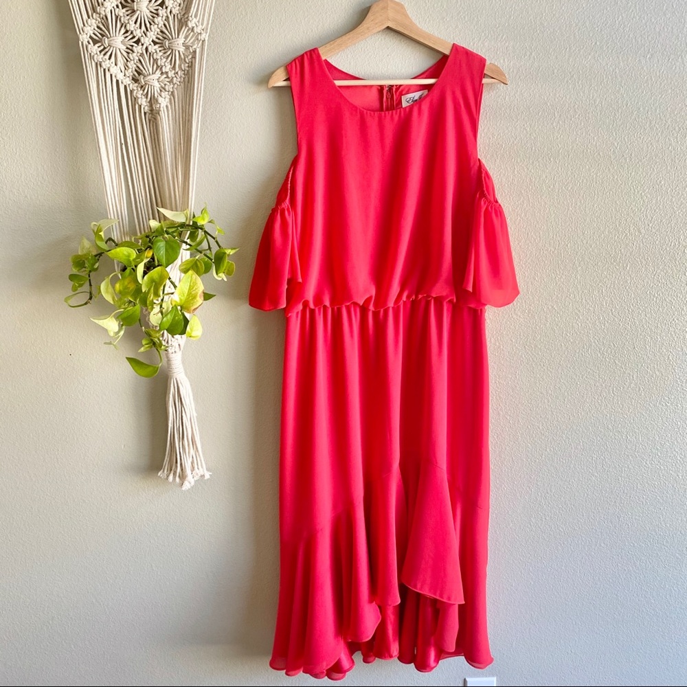 Eliza J Dress Poppy Cold Shoulder Size 18 …